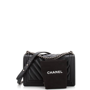 Boy Flap Bag Chevron Calfskin New Medium