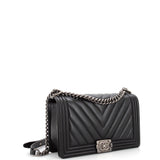 Boy Flap Bag Chevron Calfskin New Medium
