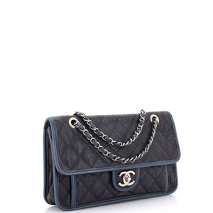 French Riviera Flap Bag Quilted Caviar Medium