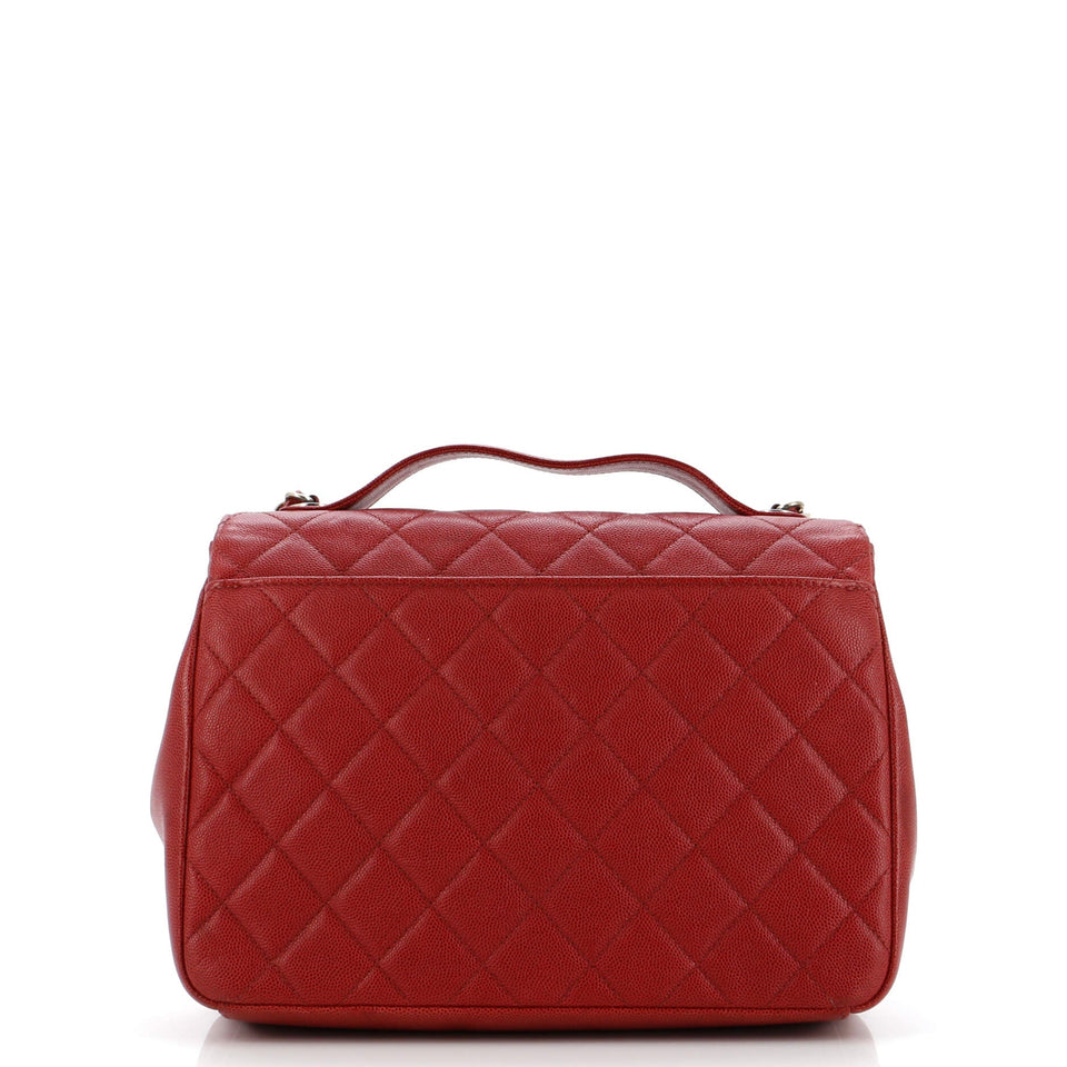 Business Affinity Flap Bag Quilted Caviar Large