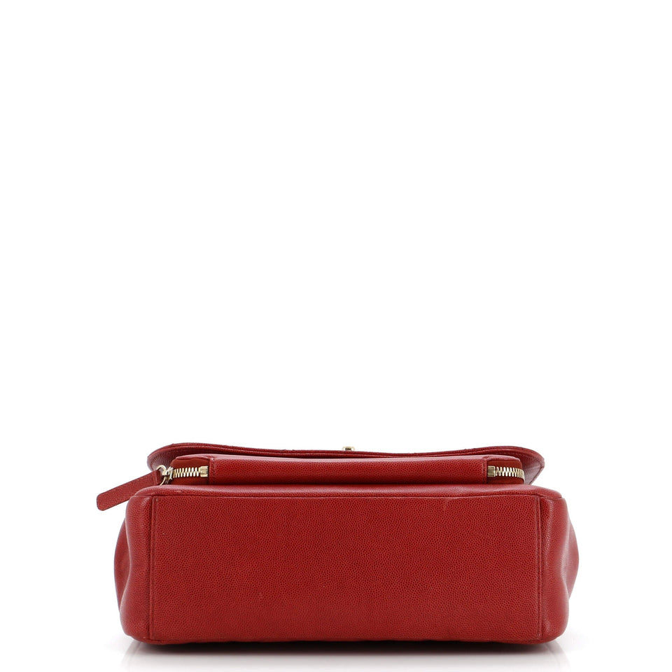 Business Affinity Flap Bag Quilted Caviar Large