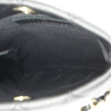 Chain Around Flat Phone Holder Crossbody Quilted Lambskin