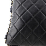 Chain Around Flat Phone Holder Crossbody Quilted Lambskin
