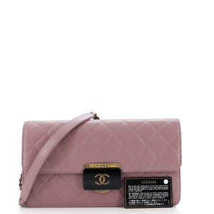 Beauty Lock Flap Bag Quilted Sheepskin Medium