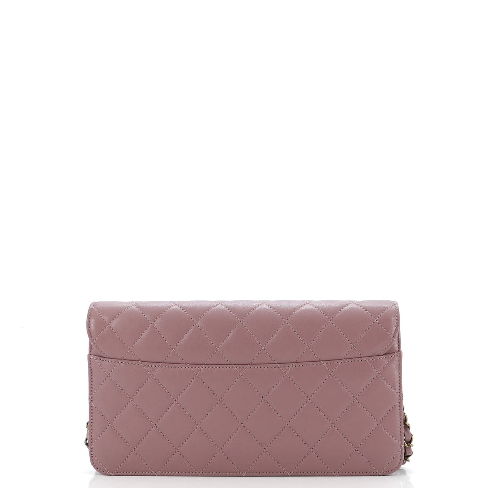 Beauty Lock Flap Bag Quilted Sheepskin Medium