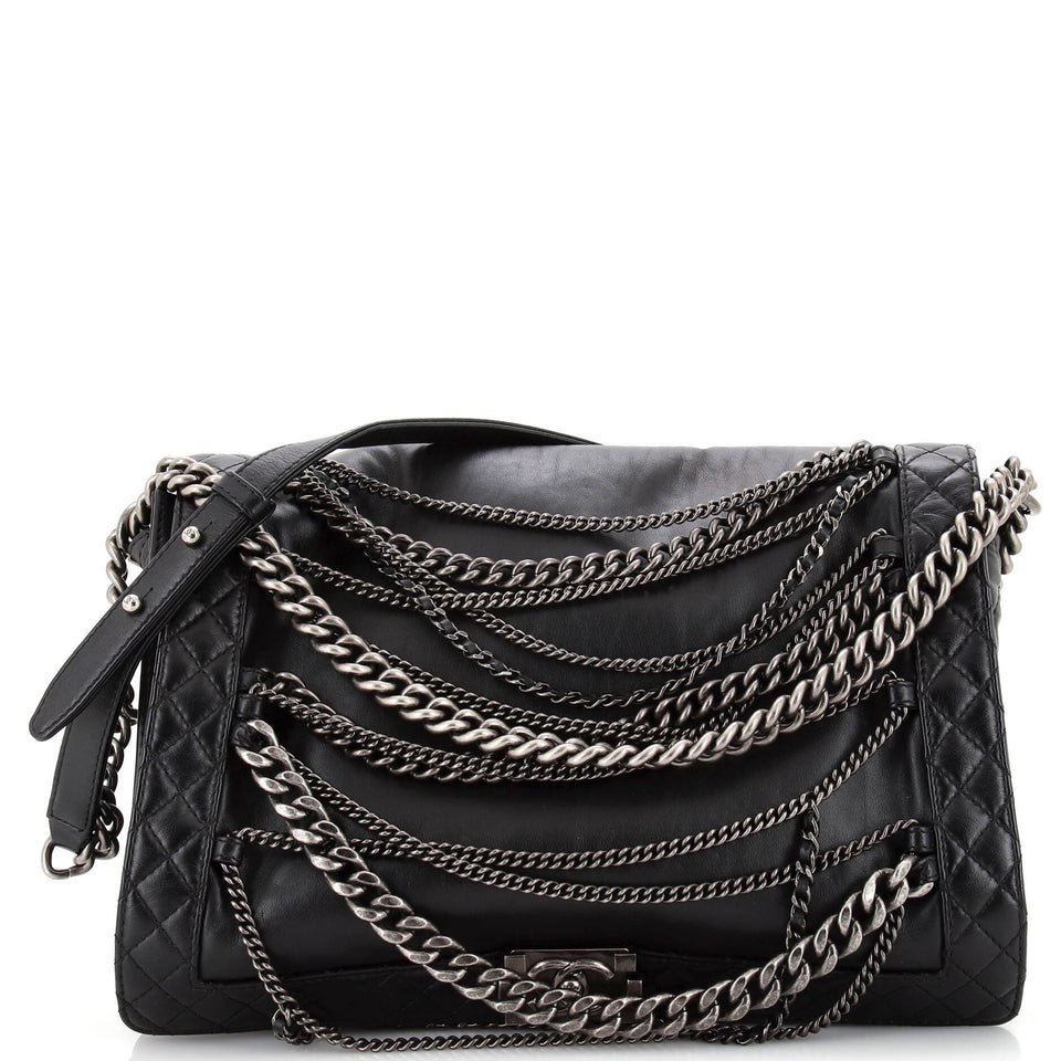 Boy Flap Bag Enchained Lambskin XL