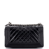 Boy Flap Bag Chevron Patent Old Medium