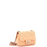 Square Classic Single Flap Bag Quilted Lambskin Mini