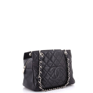 Petite Timeless Tote Quilted Caviar