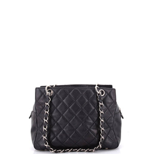 Petite Timeless Tote Quilted Caviar