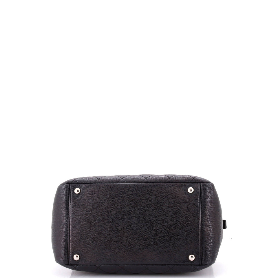 Petite Timeless Tote Quilted Caviar