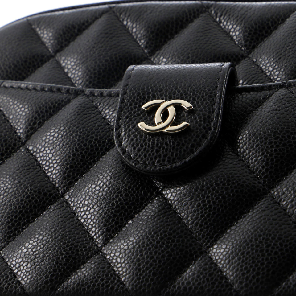 Slip Pocket Camera Case Bag Quilted Caviar Mini
