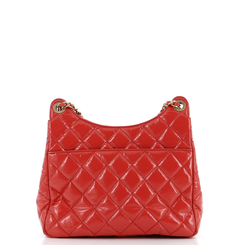 Wavy CC Hobo Quilted Crumpled Calfskin Medium