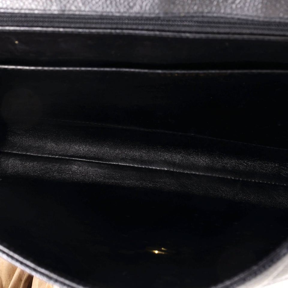 Vintage CC Briefcase Quilted Caviar Large