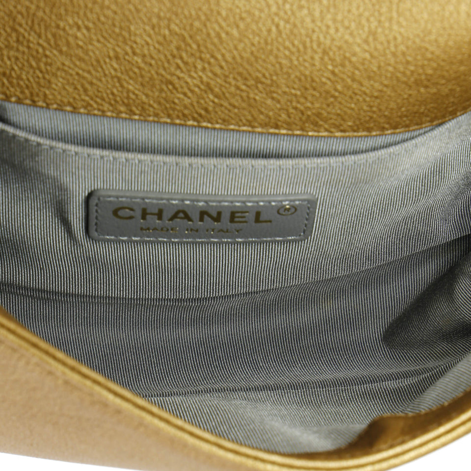 Boy Flap Bag Woven Leather Small