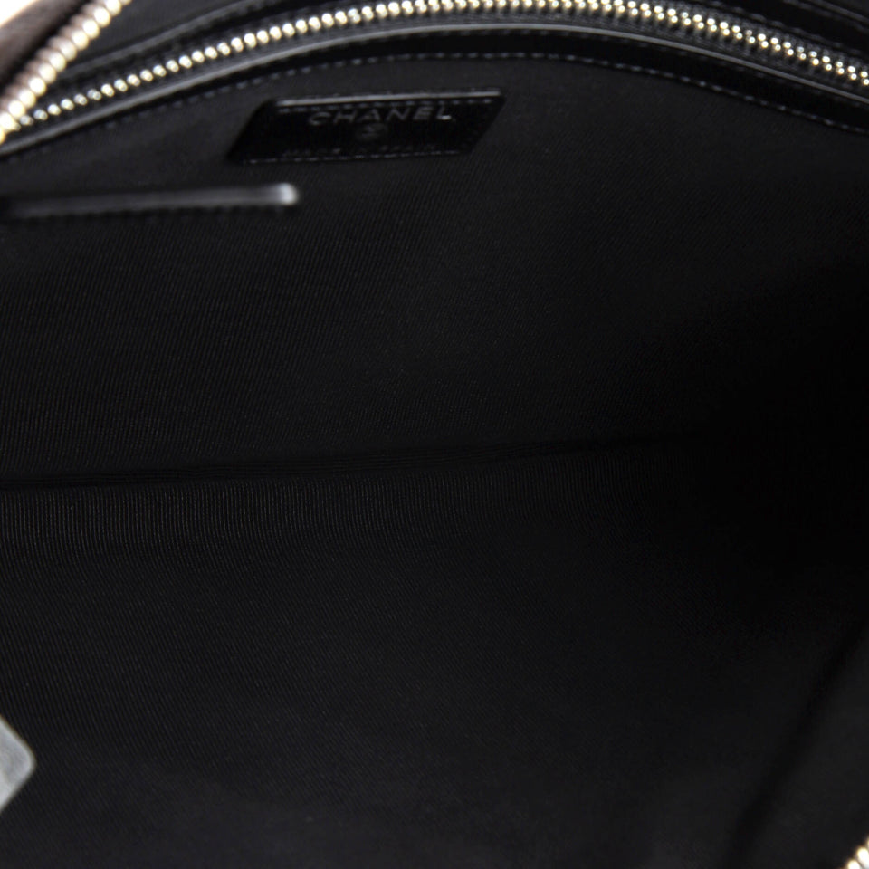 Woven Chain CC O Case Clutch Quilted Caviar Medium