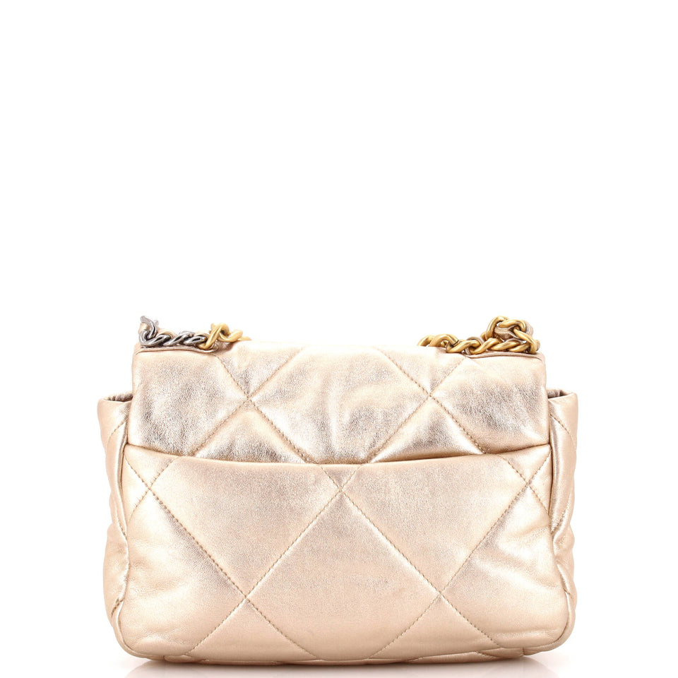 19 Flap Bag Quilted Leather Medium