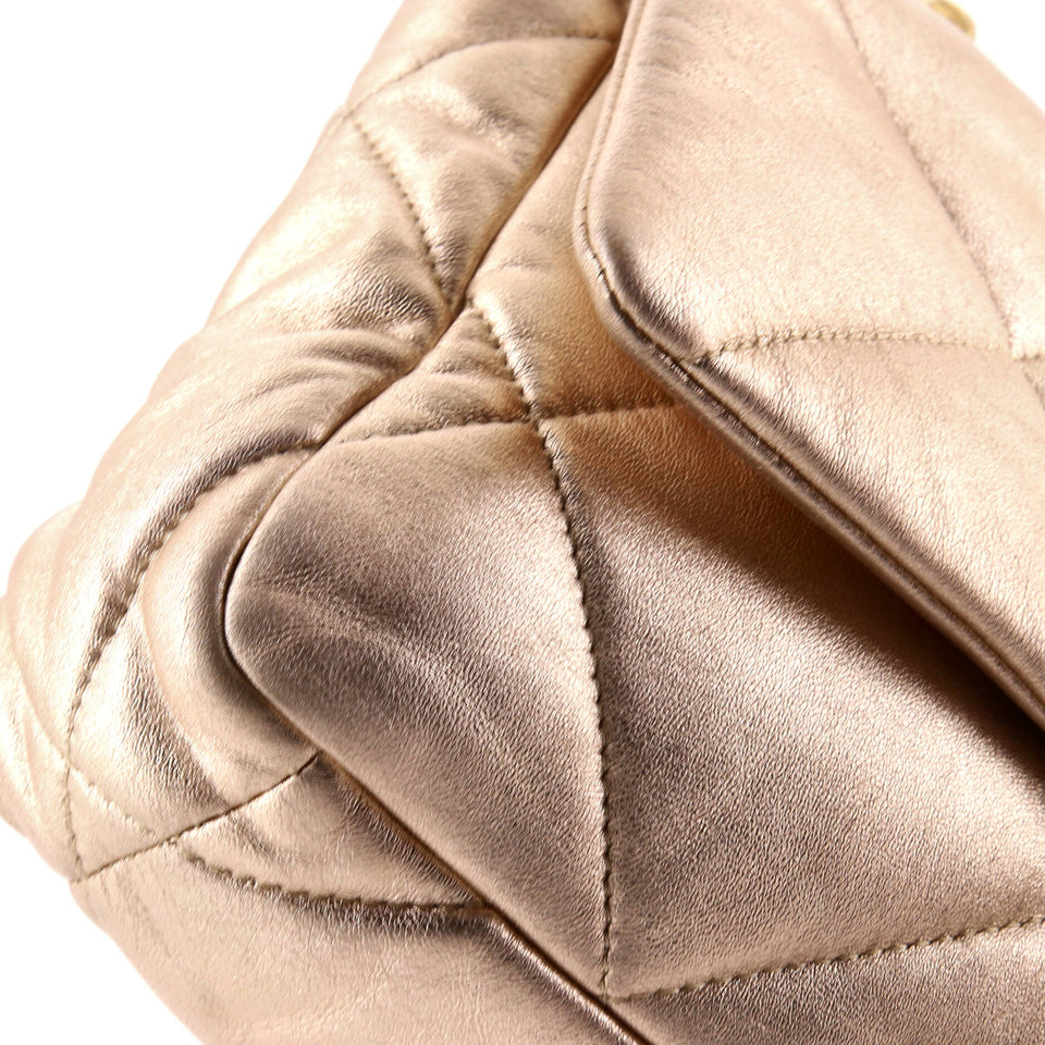 19 Flap Bag Quilted Leather Medium