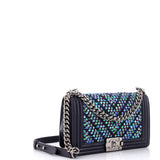 Boy Flap Bag Chevron Tweed and Rhinestones Old Medium