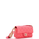 Buckle Strap CC Messenger Bag Quilted Caviar Small