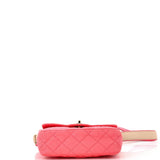 Buckle Strap CC Messenger Bag Quilted Caviar Small