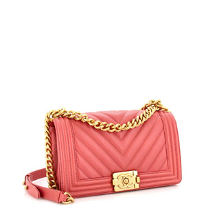 Boy Flap Bag Chevron Calfskin Old Medium