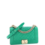 Boy Flap Bag Quilted Caviar Old Medium