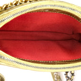 Gabrielle Double Zip Clutch with Chain Quilted Aged Calfskin