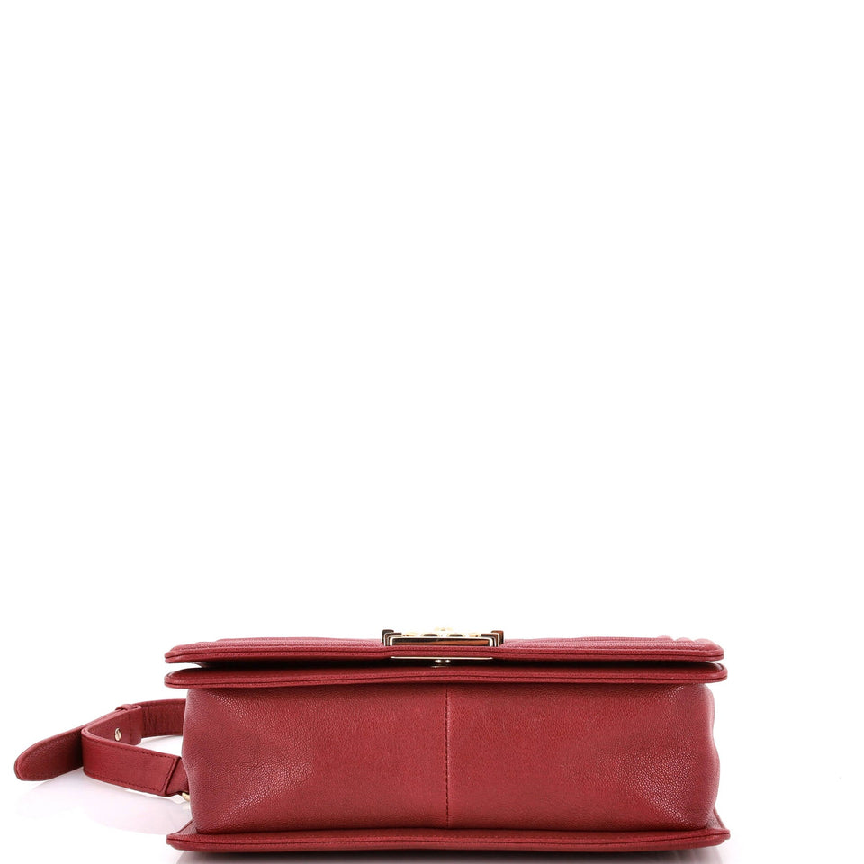 Boy Flap Bag Chevron Caviar Old Medium