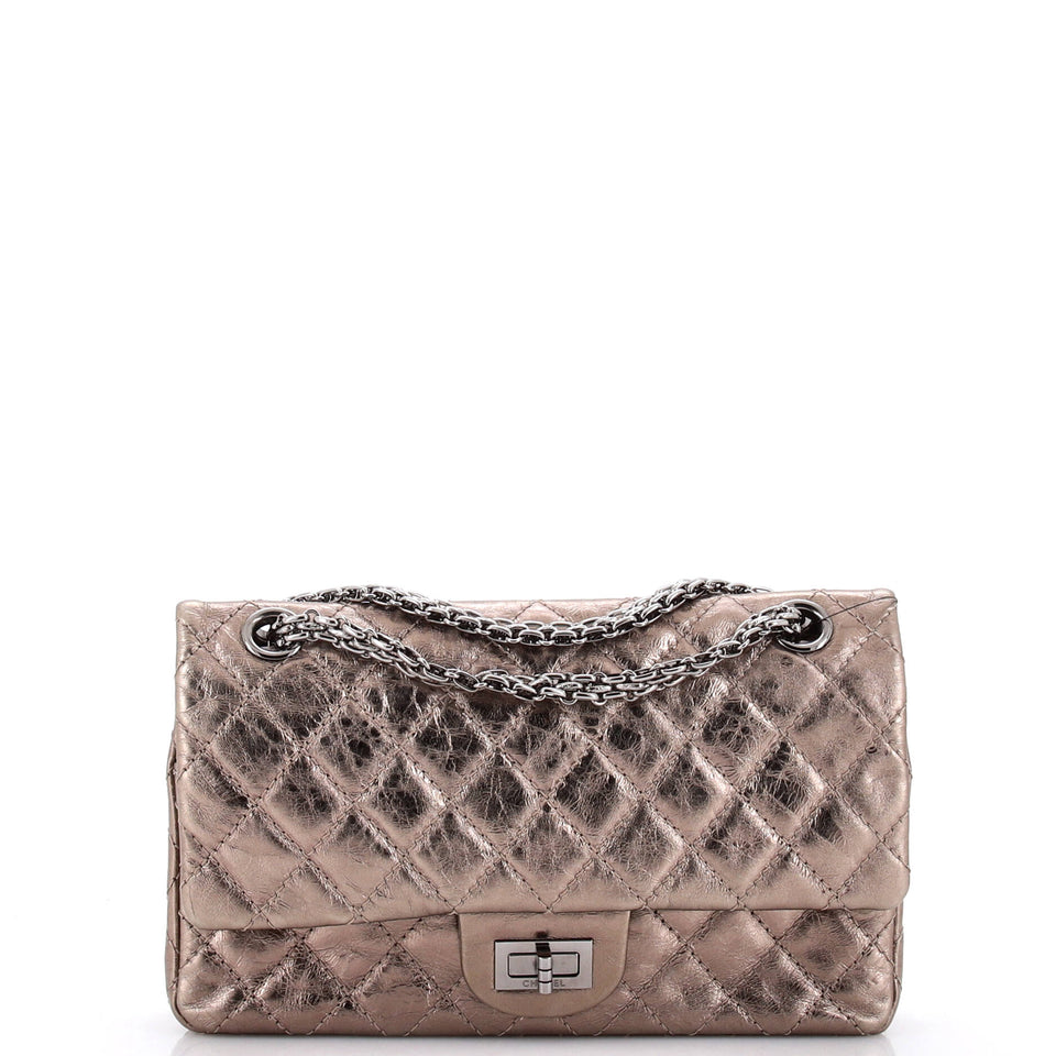 Reissue 2.55 Flap Bag Quilted Metallic Aged Calfskin 225