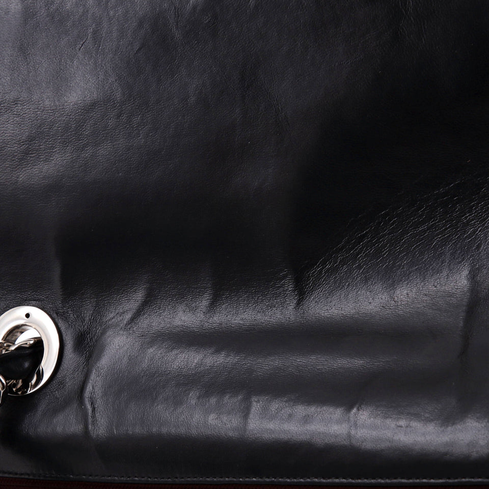 Vintage Square Classic Single Flap Bag Quilted Lambskin Jumbo