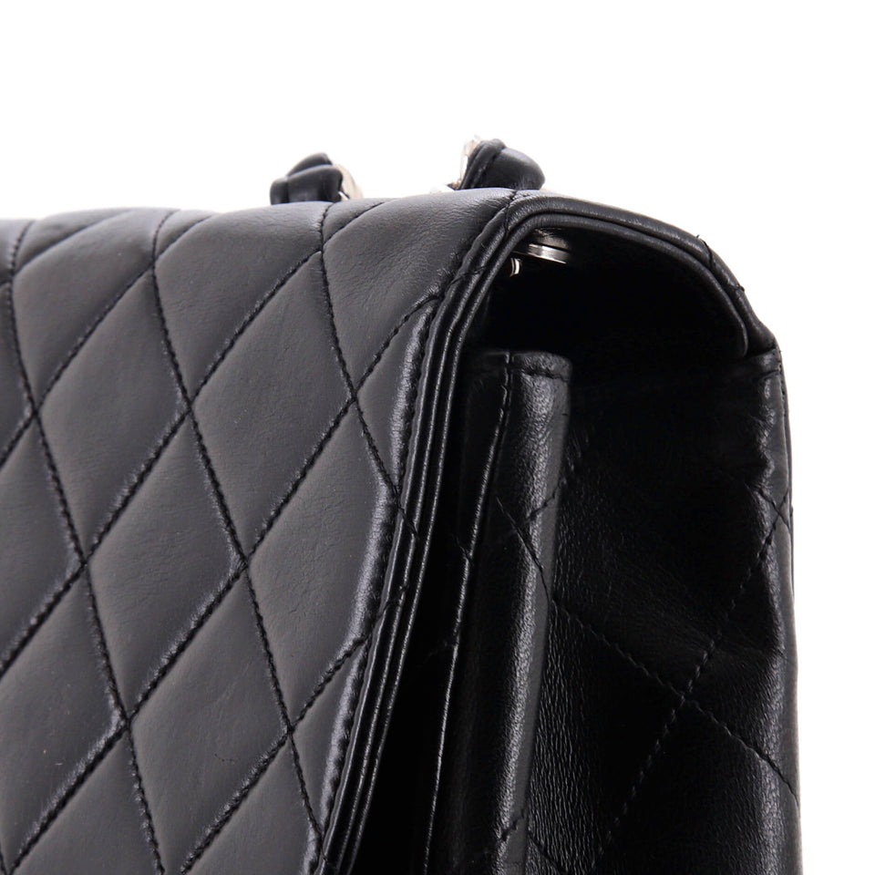 Vintage Square Classic Single Flap Bag Quilted Lambskin Jumbo