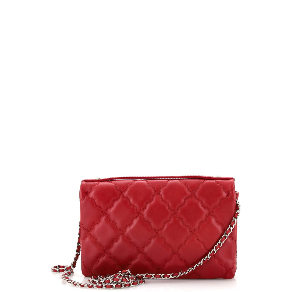 Double Stitch Hamptons Flap Bag Quilted Calfskin Mini