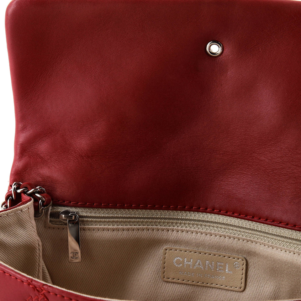 Double Stitch Hamptons Flap Bag Quilted Calfskin Mini