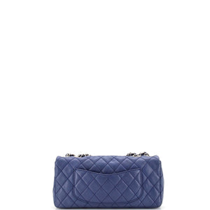 Classic Single Flap Bag Quilted Caviar East West