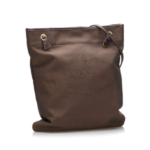 Prada Canapa Logo Crossbody Brown Canvas