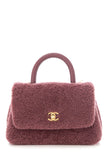 Chanel 2017  Purple Shearling Coco Handle Handbag