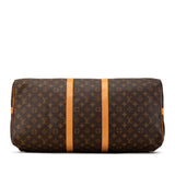 Brown Louis Vuitton Monogram Keepall Bandouliere 55 Travel Bag