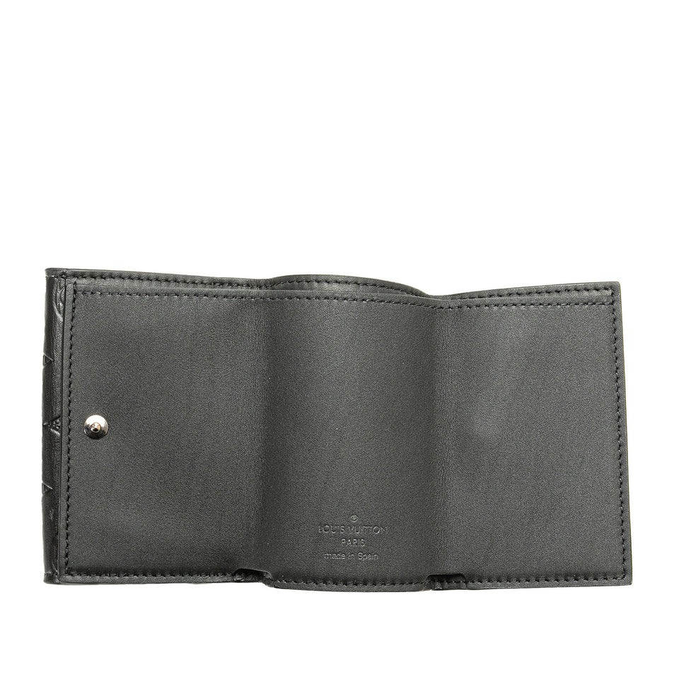Black Louis Vuitton Monogram Shadow Discovery Compact Wallet