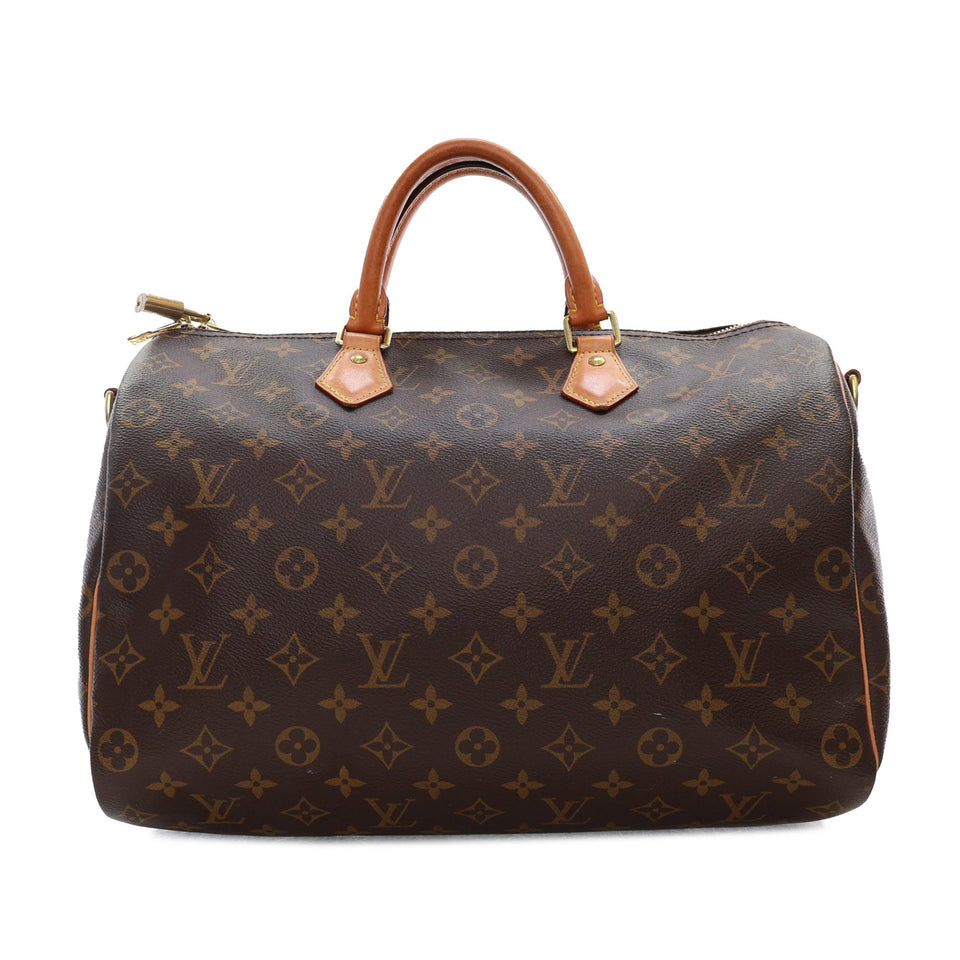 Brown Louis Vuitton Monogram Speedy Bandouliere 35 Satchel