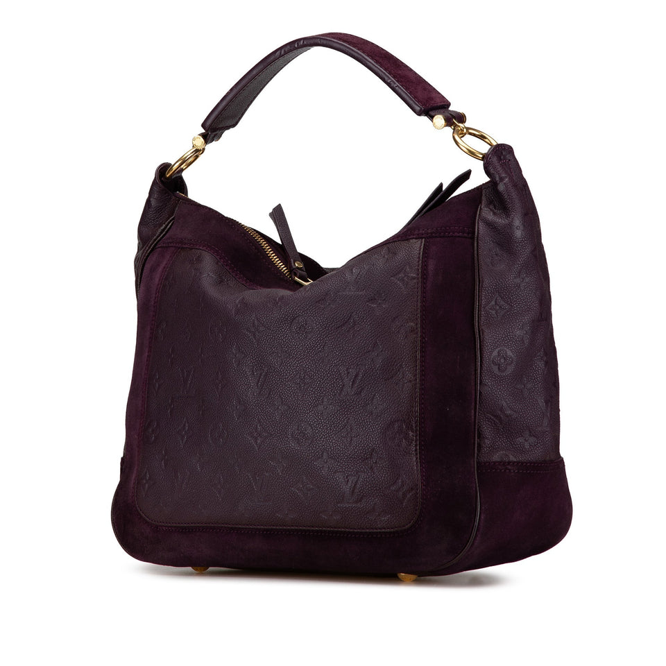 Purple Louis Vuitton Monogram Empreinte Audacieuse MM Satchel
