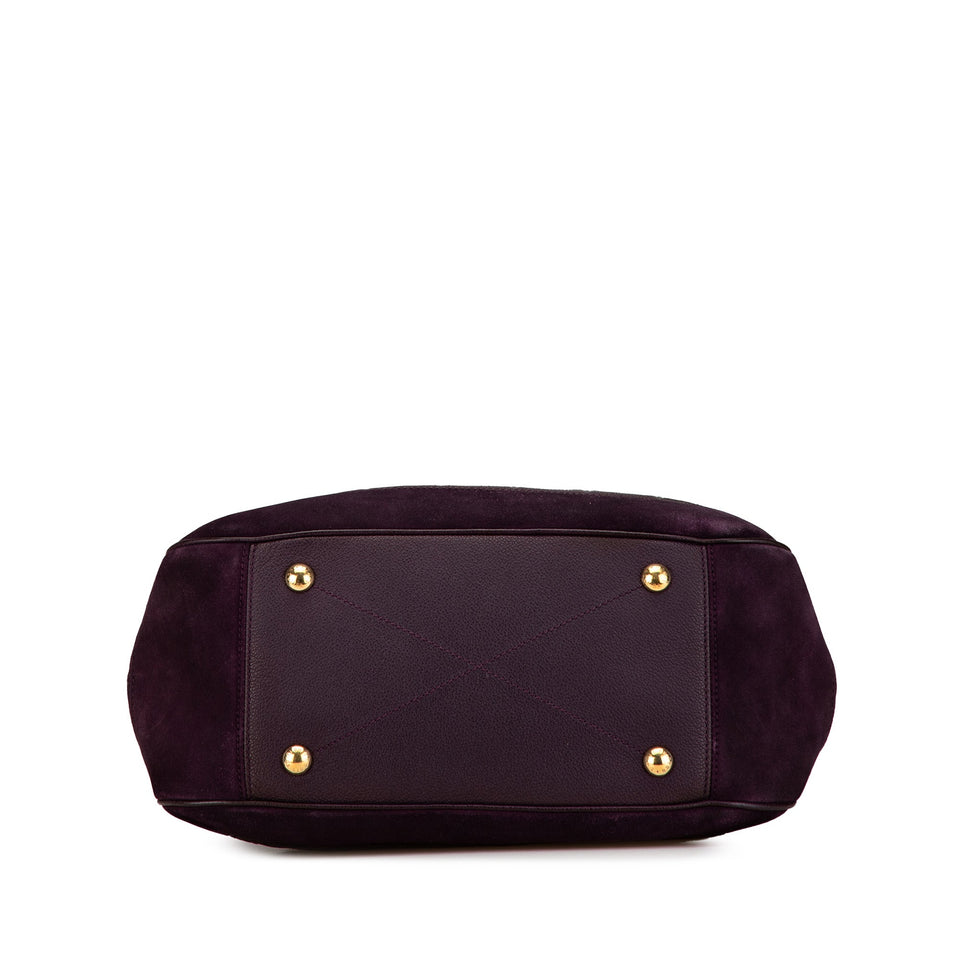 Purple Louis Vuitton Monogram Empreinte Audacieuse MM Satchel