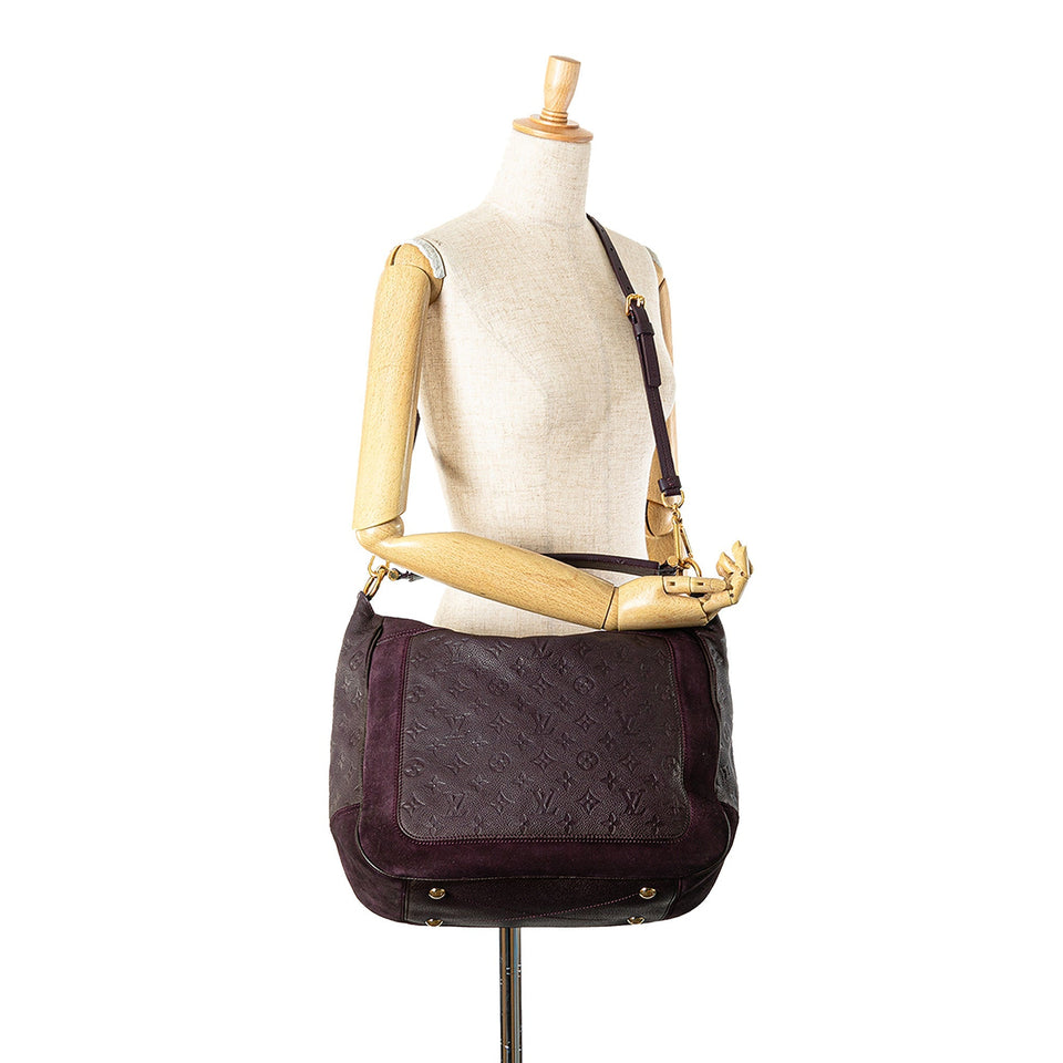 Purple Louis Vuitton Monogram Empreinte Audacieuse MM Satchel