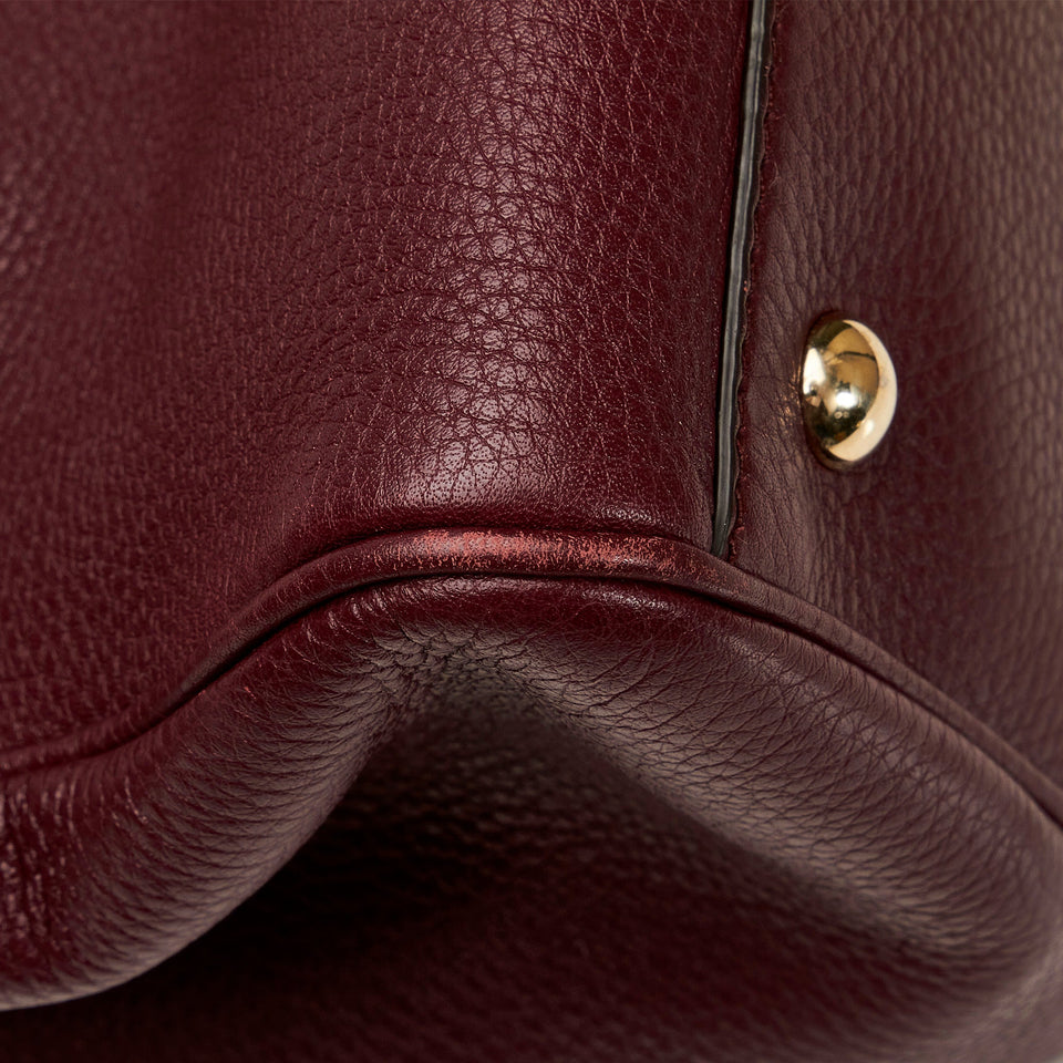 Gucci Bamboo Medium Red Leather