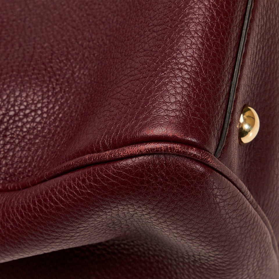 Gucci Bamboo Medium Red Leather
