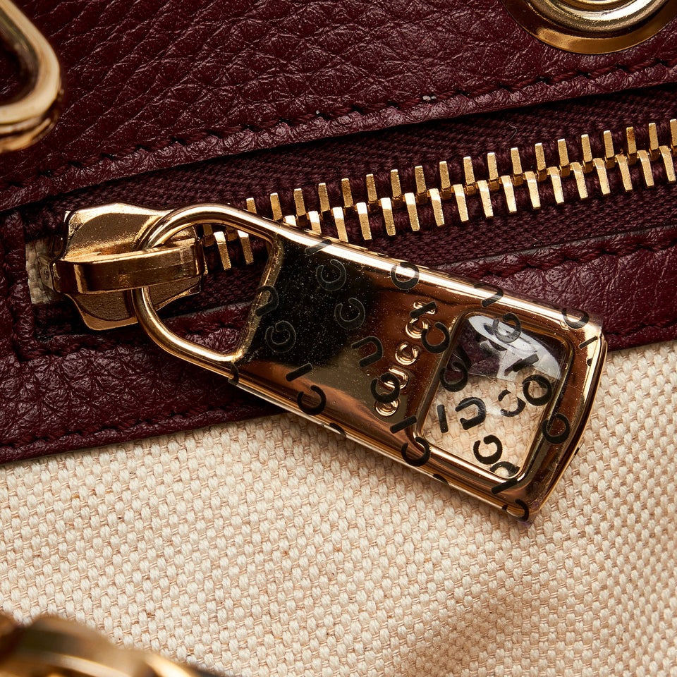 Gucci Bamboo Medium Red Leather