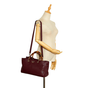 Gucci Bamboo Medium Red Leather