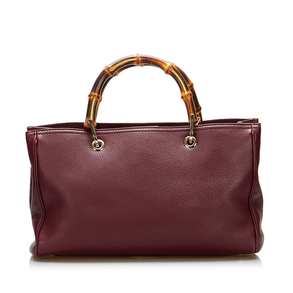 Gucci Bamboo Medium Red Leather
