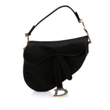 Dior Saddle Bag Mini Black Crystal Embellished Satin