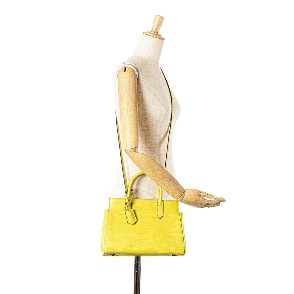 Yellow Louis Vuitton Epi Marly BB Satchel